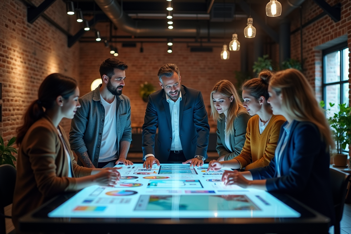 Groupe de professionnels collaborant autour d