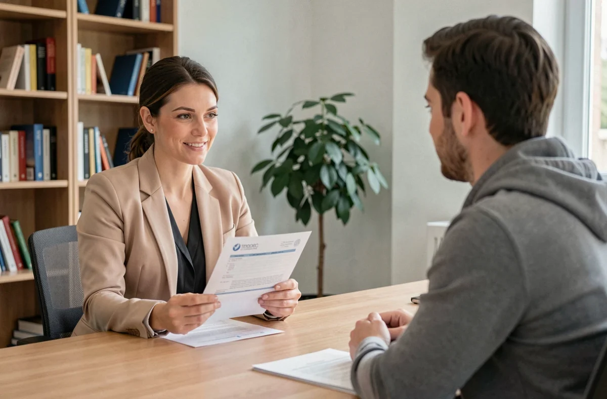 Consultante en recrutement IT de Smart Recrutement en entretien avec un candidat en Bourgogne-Franche-Comté